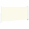 vidaXL sammenrullelig sidemarkise til terrassen 220x500 cm cremefarvet