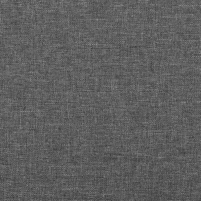 vidaXL sengegavl med kanter 203x16x78/88 cm stof mørkegrå