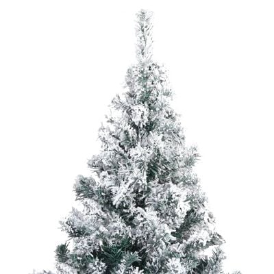 vidaXL kunstigt juletræ med sne 180 cm PVC grøn