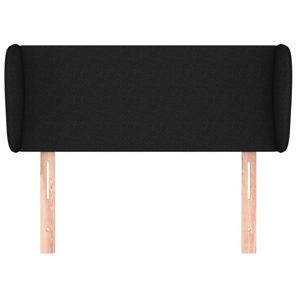 vidaXL sengegavl med kanter 93x23x78/88 cm stof sort