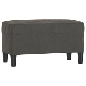 vidaXL b&aelig;nk 70x35x41 cm fl&oslash;jl m&oslash;rkegr&aring;