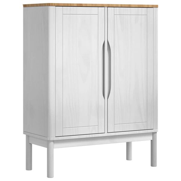 vidaXL Sideboard FLORO Hvid 70 x 30 x 70,5 cm Massivt fyrretr&aelig;