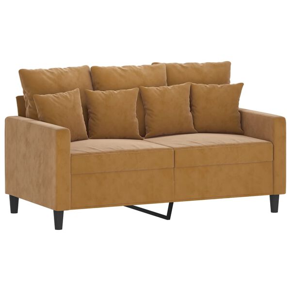 vidaXL 2-personers sofa 120 cm fl&oslash;jl brun