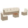 vidaXL sofas&aelig;t til haven 7 dele med hynder polyrattan beige