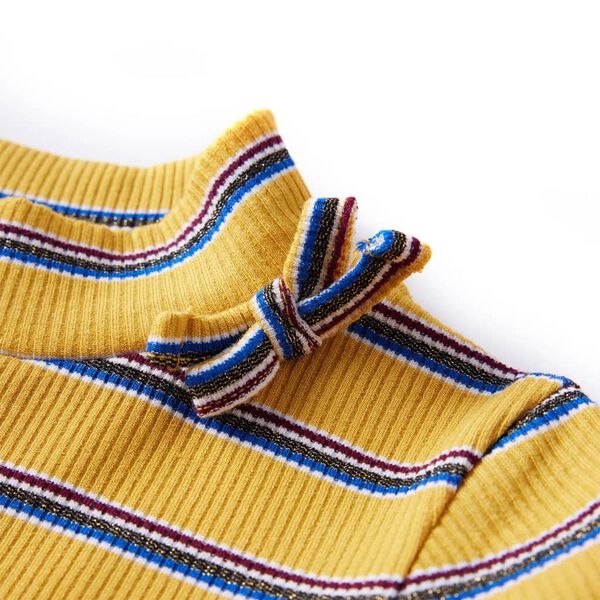 Lang&aelig;rmet T-shirt til b&oslash;rn str. 140 okkergul