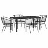 vidaXL Have Spisebordss&aelig;t 5 pcs Sort polyrattan