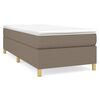 vidaXL Boxspring sengeramme Taupe 100x200 cm Stof