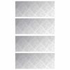 vidaXL Trappe Tread 4 stk. 50 x 20 cm S&oslash;lv Aluminium Rektangul&aelig;r