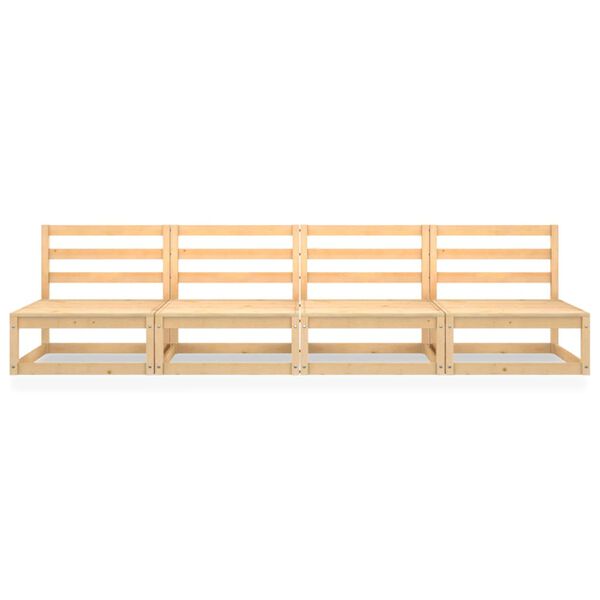 vidaXL 4-personers havesofa massivt fyrretræ