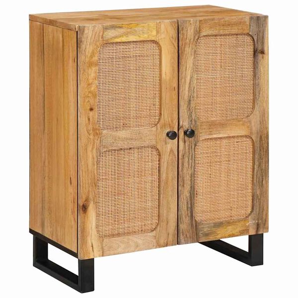 vidaXL Sideboard Brun 60 x 33 x 75 cm Massivt mangotr&aelig;