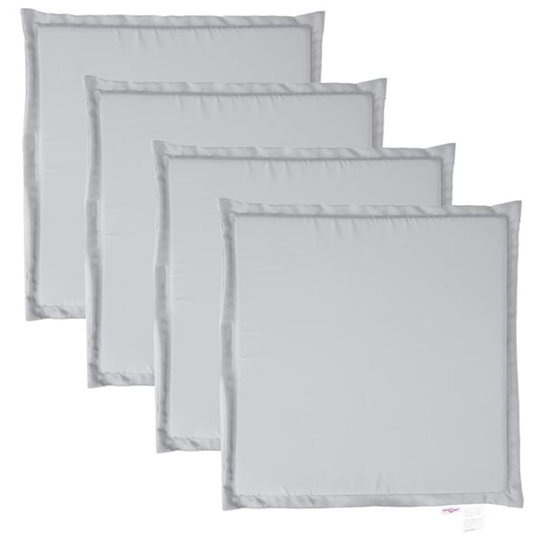 vidaXL udend&oslash;rs s&aelig;dehynder 4 stk. 45x45x2 cm firkantet lysegr&aring;