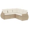 vidaXL sofas&aelig;t til haven 5 dele med hynder polyrattan beige