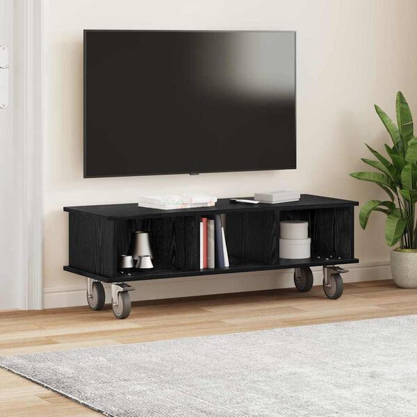 vidaXL TV-bord Sort eg 100 x 35 x 35 cm Konstrueret tr&aelig;