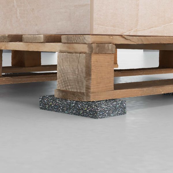 vidaXL Gummirulle Sort 2000 x 10 x 0,8 cm Gummi