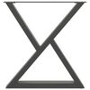 vidaXL spisebordsben 2 stk. antracit 70 x (72-73,3) cm st&aring;l