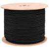 vidaXL Bungee Snore 8 mm Sort PP og gummi