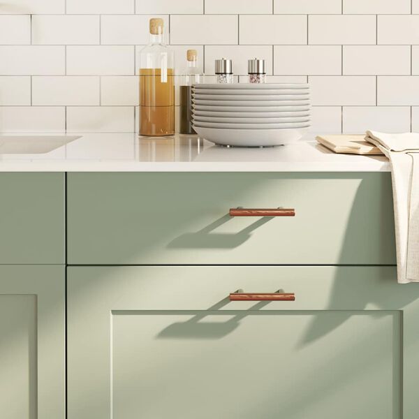 vidaXL skabsh&aring;ndtag 10 stk. 64 mm rustfrit st&aring;l bronzefarvet