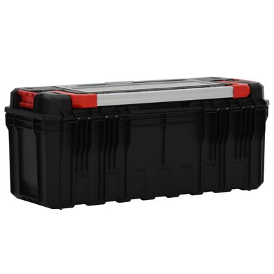 vidaXL værktøjskasse 65x28x31,5 cm sort og rød