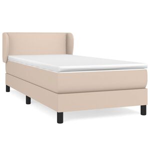 vidaXL kontinentalseng 80x200 cm kunstl&aelig;der cappuccinofarvet