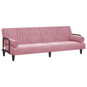 vidaXL sovesofa med arml&aelig;n velour lyser&oslash;d