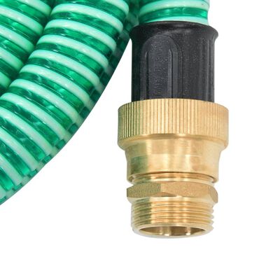 vidaXL sugeslange med messingkoblinger 1,1" 10 m PVC grøn