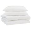 vidaXL Sommer dyne med pude 3 stk. Hvid Mikrofiber