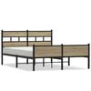 vidaXL sengeramme 137x190 cm uden madras konstrueret tr&aelig; sonoma-eg