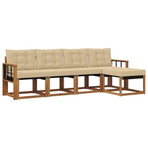 vidaXL Udend&oslash;rs sofagruppe 5 stk. Naturlig og Beige