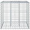 vidaXL Gabion h&oslash;jbed S&oslash;lv 60 x 60 x 55 cm Galvaniseret st&aring;l