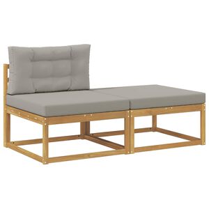 vidaXL 2 Stk Udend&oslash;rs puf Polyester Hvid