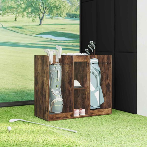 vidaXL Golf Skab Ensfarvet R&oslash;get eg 102 x 45 x 85,5 cm