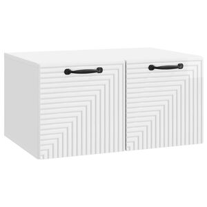 vidaXL V&aelig;gh&aelig;ngt TV-skab V&aelig;gmonteret Hvid h&oslash;jglans 59,5 x 41 x 30 cm