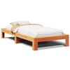 vidaXL sengeramme uden madras 90x190 cm massivt fyrretr&aelig; gyldenbrun