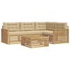 vidaXL Udend&oslash;rs sofagruppe 5 stk. Hvid og Beige Polyester