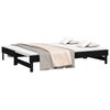 vidaXL daybed med udtræk 2x(100x200) cm massivt fyrretræ sort