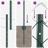 vidaXL Hegn med post Gr&oslash;n 1,5 x 10 m St&aring;l og PVC