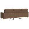 vidaXL 3-personers sofa 210 cm stof brun