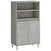 vidaXL Highboard Betongr&aring; 60 x 36 x 110 cm Konstrueret tr&aelig;