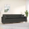 vidaXL 3-personers sofa m. puder hynder 210 cm mikrofiberstof m&oslash;rkegr&aring;