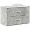 vidaXL skab med 2 skuffer 60x31x40 cm konstrueret træ betongrå