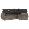 vidaXL sofas&aelig;t til haven 4 dele med hynder polyrattan gr&aring;
