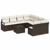 vidaXL Sofa S&aelig;t 9 stk. 8-Antal s&aelig;der Brun og cremefarvet Polyrattan