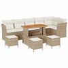 vidaXL Havesofa S&aelig;t 10 stk. 6-Antal s&aelig;der beige og cremefarvet