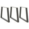 vidaXL spisebordsben V-formet 3 stk. antracit 90 x (72-73,3) cm st&aring;l