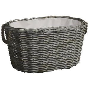vidaXL br&aelig;ndekurv med h&aring;ndtag 60x40x28 cm pil gr&aring;