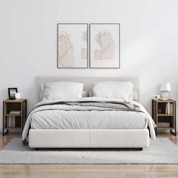 vidaXL Sengebord 2 pcs Artisan eg 39,5 x 30 x 50 cm Konstrueret tr&aelig;