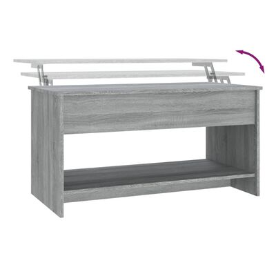 vidaXL sofabord 102x50x52,5 cm konstrueret træ grå sonoma-eg
