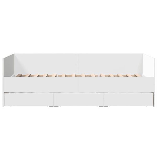 vidaXL daybed med skuffer uden madras 100x200 cm hvid