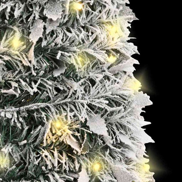 vidaXL kunstigt juletr&aelig; med sne 50 LED'er 120 cm pop op-funktion