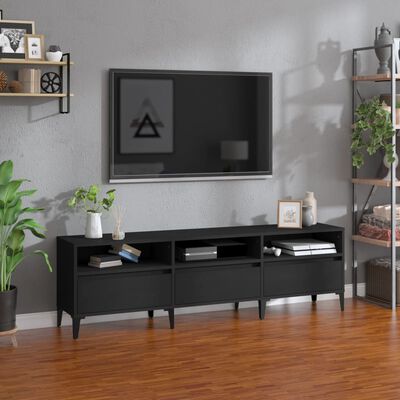 vidaXL tv-bord 150x30x44,5 cm konstrueret træ sort
